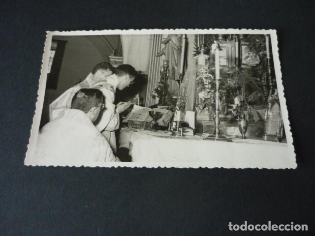 Fotograf&iacute;a antigua: VILLAFRANCA DE LOS CABALLEROS TOLEDO PRIMERA MISA ANTIGUA FOTOGRAFIA MEDINA FOTOGRAFO HERENCIA
