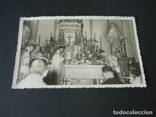 Fotograf&iacute;a antigua: VILLAFRANCA DE LOS CABALLEROS TOLEDO PRIMERA MISA ANTIGUA FOTOGRAFIA MEDINA FOTOGRAFO HERENCIA