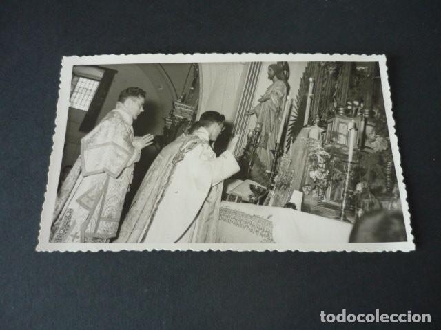 Fotograf&iacute;a antigua: VILLAFRANCA DE LOS CABALLEROS TOLEDO PRIMERA MISA ANTIGUA FOTOGRAFIA MEDINA FOTOGRAFO HERENCIA
