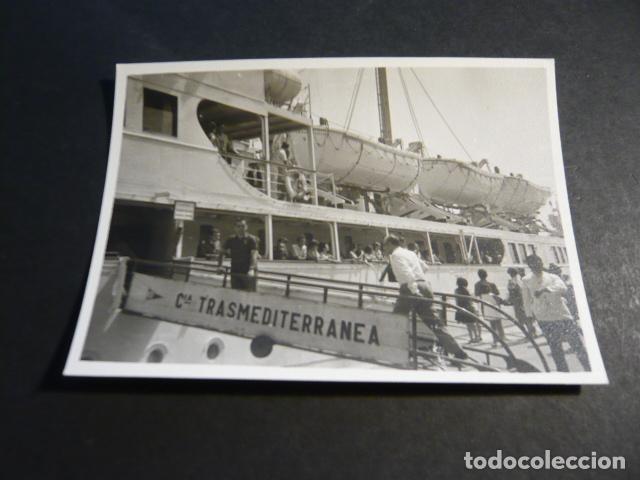 Fotografia antica: PALMA DE MALLORCA BARCO COMPA&Ntilde;IA TRANSMEDITERRANEA ANTIGUA FOTOGRAFIA 7,5 X 10,5 CM