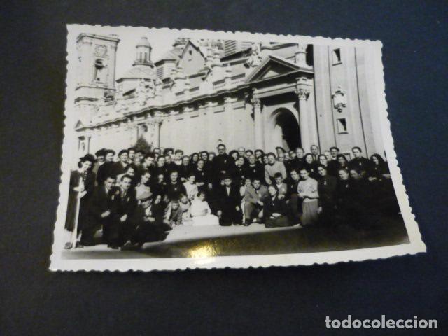 Alte Fotografie: VILLAFRANCA DE LOS CABALLEROS TOLEDO PEREGRINACION AL PILAR ZARAGOZA ANTIGUA FOTOGRAFIA 12 X 9 CM