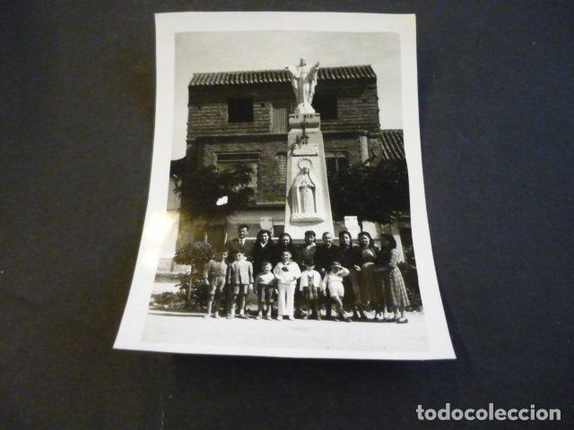Antique Photography: VILLAFRANCA DE LOS CABALLEROS TOLEDO MONUMENTO AL SAGRADO CORAZON 1958 ANTIGUA FOTOGRAFIA 9 X 12 CM