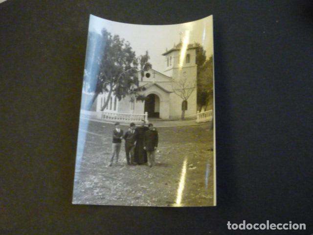Antique Photography: PANTANIO DE CIJARA CACERES IGLESIA DEL POBLADO ANTIGUA FOTOGRAFIA 7,5 X 10,5 CM