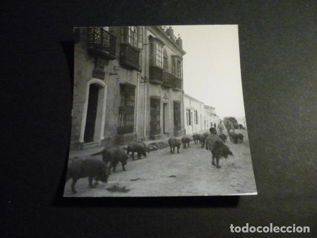 Fotografia antiga: MOGUER HUELVA UNA CALLE CASA DE JUAN RAMON JIMENEZ ANTIGUA FOTOGRAFIA 9 X 9 CM