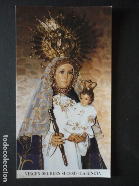 Fotograf&iacute;a antigua: LA GINETA ALBACETE VIRGEN DEL BUEN SUCESO TARJETA ESTAMPA