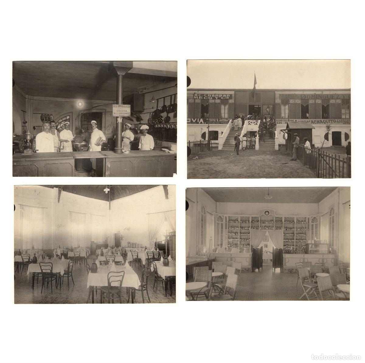 Fotograf&iacute;a antigua: C&Aacute;DIZ. 4 fotograf&iacute;as de un restaurante balenario, 1915's.