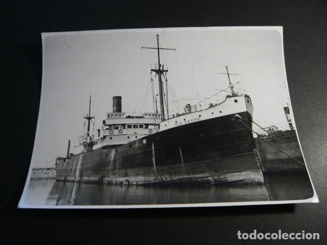 Alte Fotografie: TARRAGONA BARCO RIO SEGRE R. VALLV&Eacute; FOTOGRAFO ANTIGUA FOTOGRAFIA 17 X 24 CM