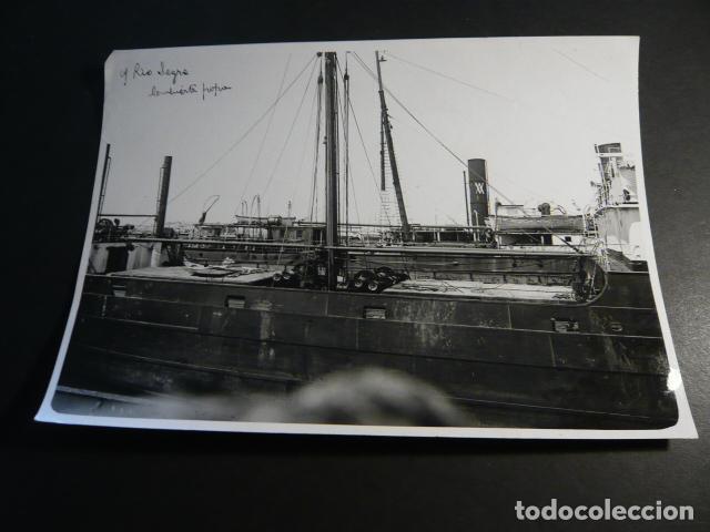 Alte Fotografie: TARRAGONA BARCO RIO SEGRE R. VALLV&Eacute; FOTOGRAFO ANTIGUA FOTOGRAFIA 17 X 24 CM