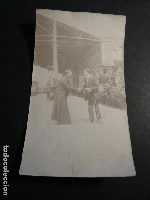 Fotograf&iacute;a antigua: ESTACION DE FERROCARRIL A IDENTIFICAR ANTIGUA FOTOGRAFIA 8 X 14 CM