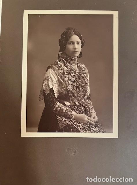 Fotograf&iacute;a antigua: ANTIGUA FOTOGRAFIA DE SE&Ntilde;ORITA CON TRAJE REGIONAL, FOTOGRAFO PAZOS
