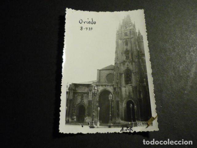 Fotograf&iacute;a antigua: OVIEDO ASTURIAS CATEDRAL ANTIGUA FOTOGRAFIA 8,5 X 6 CM