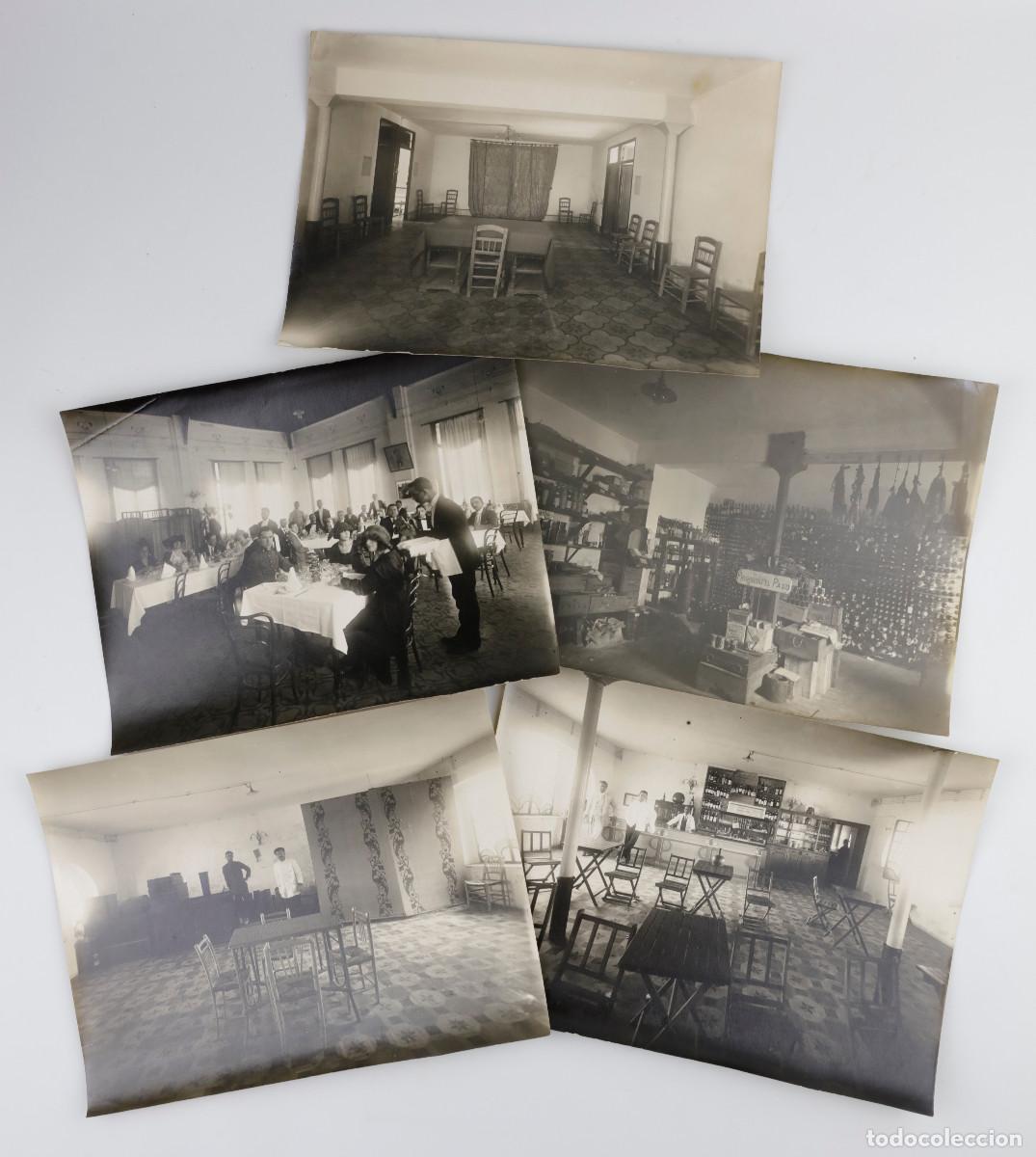 Fotografia antiga: C&Aacute;DIZ, 5 fotograf&iacute;as de un restaurante, ca 1915.