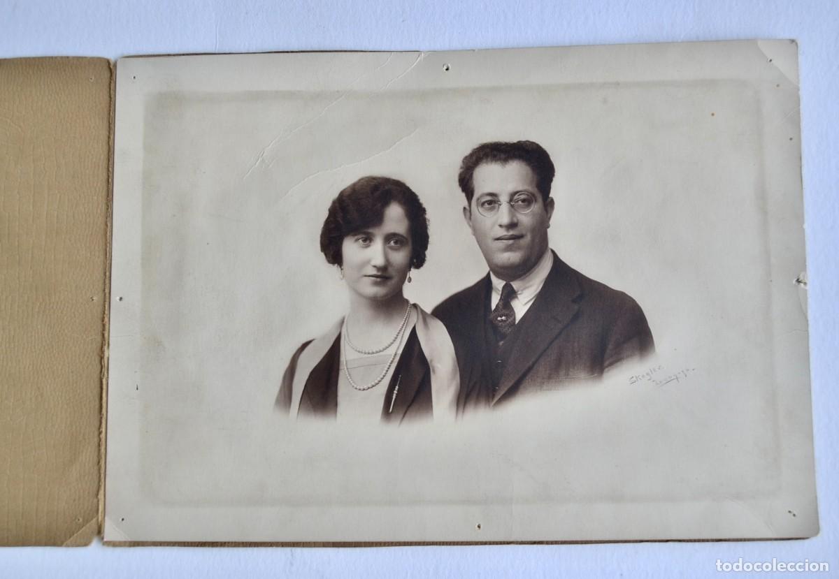 Fotograf&iacute;a antigua: Magn&iacute;fico Retrato de Joven Pareja. Fot&oacute;grafo: Skogler. Zaragoza. Circa 1930. Buen estado