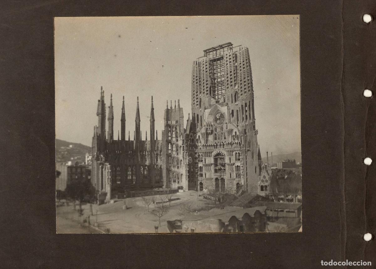 Fotograf&iacute;a antigua: CONSTRUCCI&Oacute;N DE LA SAGRADA FAMILIA, ca 1915. Fotograf&iacute;a 17x19cm.