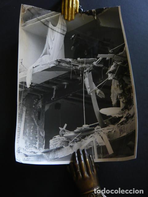 Alte Fotografie: MADRID EXPLOSION DE GAS CALLE JUAN BAUTISTA DE TOLEDO ANTIGUA FOTOGRAFIA ORIGINAL 18 X 24 CM