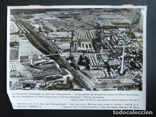 Fotografia antica: ALEMANIA FABRICA AUTOMOVILES OPEL ANTIGUA FOTOGRAFIA ORIGINAL 24 X 18 CM