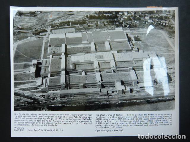 Fotografia antica: ALEMANIA FABRICA AUTOMOVILES OPEL ANTIGUA FOTOGRAFIA ORIGINAL 24 X 18 CM