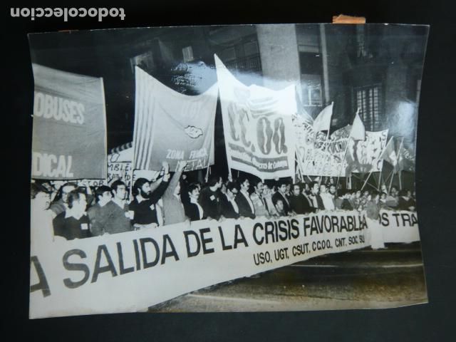 Fotograf&iacute;a antigua: BARCELONA MANIFESTACION TRABAJADORES FOTOGRAFIA 18 X 24 CM