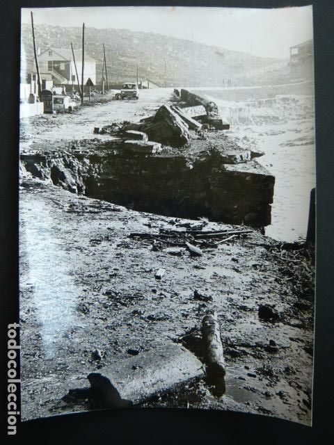 Alte Fotografie: VIGO PONTEVEDRA TEMPORAL MARITIMO FOTO CAMESELLE ANTIGUA FOTOGRAFIA ORIGINAL 18 X 24 CM