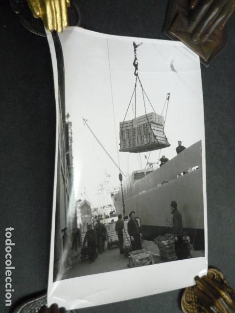 Alte Fotografie: VALENCIA EXPORTACION DE NARANJAS EN EL PUERTO ANTIGUA FOTOGRAFIA 13 X 18 CM