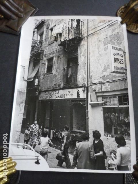 Fotograf&iacute;a antigua: LOGRO&Ntilde;O CALLE CARNICERIAS ANTIGUA FOTOGRAFIA 13 X 18 CM