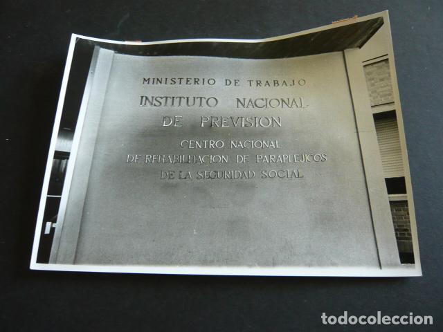 Alte Fotografie: TOLEDO CENTRO NACIONAL REHABILITACION PARAPLEJICOS ANTIGUA FOTOGRAFIA ORIGINAL 18 X 24 CM