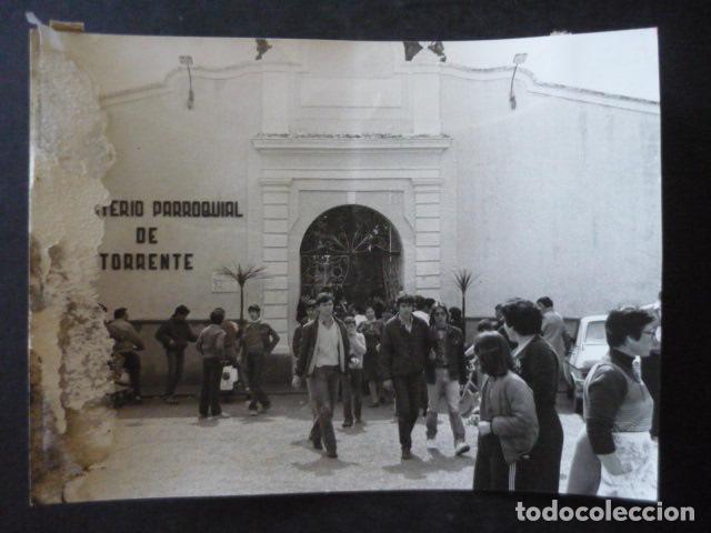 Antique Photography: TORRENTE VALENCIA APARICION DE JESUCRISTO EN EL CEMENTERIO ANTIGUA FOTOGRAFIA ORIGINAL 18 X 12 CM