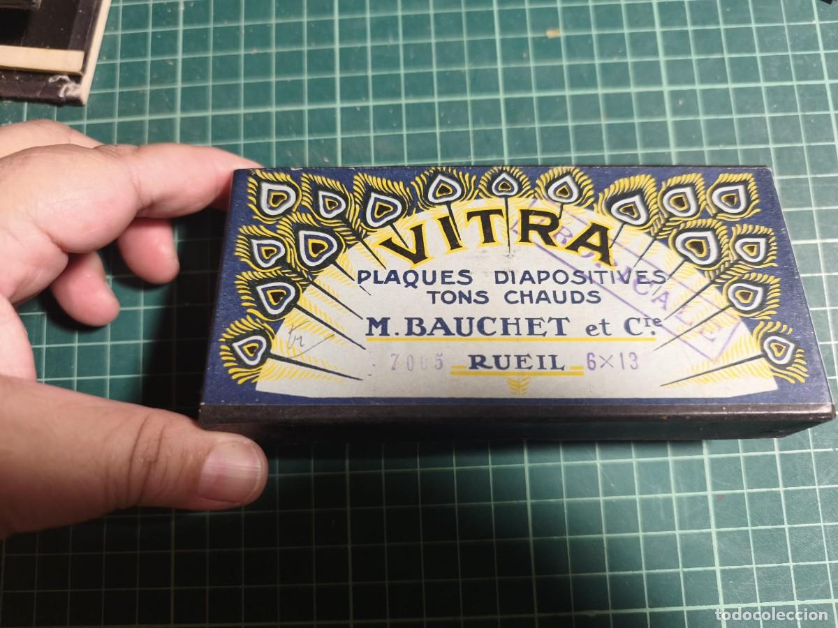 Fotograf&iacute;a antigua: Antigua Caja Placas Fotogr&aacute;ficas Diapositivas VITRA M. Bauchet 6x13 -&iexcl;PRECINTADA DE ORIGEN! Art D&eacute;c