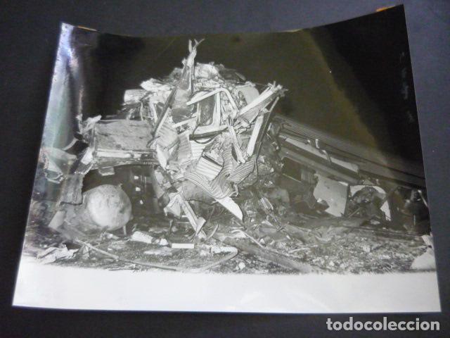 Fotograf&iacute;a antigua: TORRALBA SORIA ACCIDENTE FERROVIARIO ANTIGUA FOTOGRAFIA 24 X 18 CM