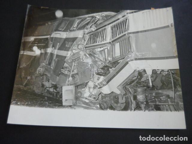 Alte Fotografie: TORRALBA SORIA ACCIDENTE FERROVIARIO ANTIGUA FOTOGRAFIA 24 X 18 CM