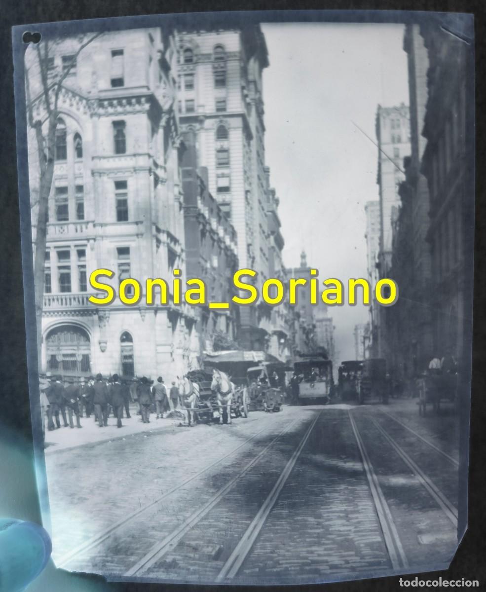 Fotograf&iacute;a antigua: Nueva York. Broadway. - C. 1900 - FOTO DE T. RUIZ DE GALARRETA, NEGATIVO EN CELULOIDE