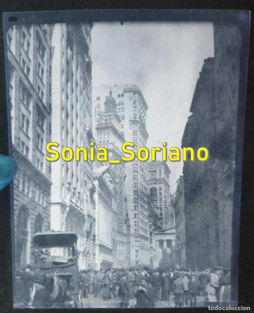 Fotograf&iacute;a antigua: Nueva York. Broad Street. - C. 1900 - FOTO DE T. RUIZ DE GALARRETA, NEGATIVO EN CELULOIDE