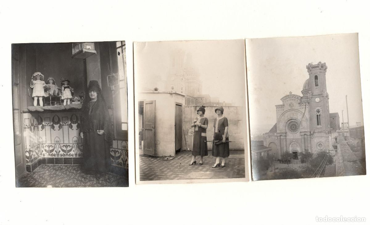 Photographie ancienne: Sant Andreu de Palomar, Barcelona. 1920's. 3 fotograf&iacute;as.