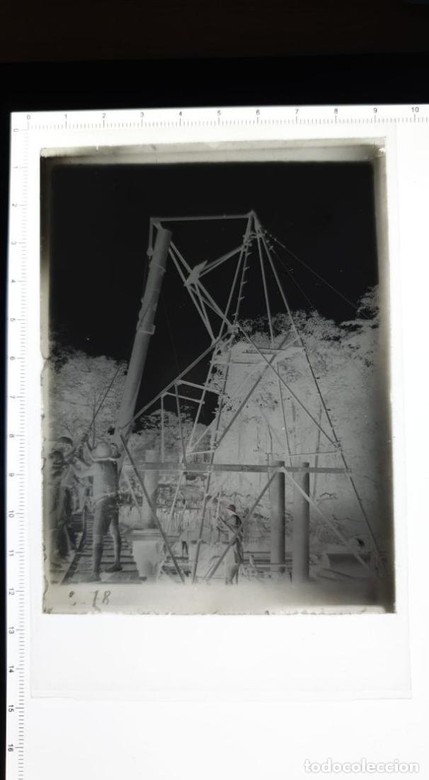 Fotografia antica: CONGO BELGA BELGE. FOTOGRAFIA GELATINOBROMURO. VIDRIO. VIA DE TREN. CHEMIN DE FER RAILWAY. CONSTRUCC
