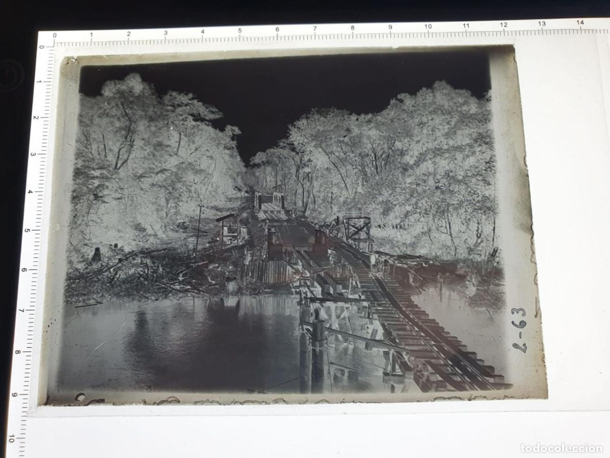 Fotograf&iacute;a antigua: CONGO BELGA BELGE. FOTOGRAFIA GELATINOBROMURO. VIDRIO. VIA DE TREN. CHEMIN DE FER RAILWAY. CONSTRUCC