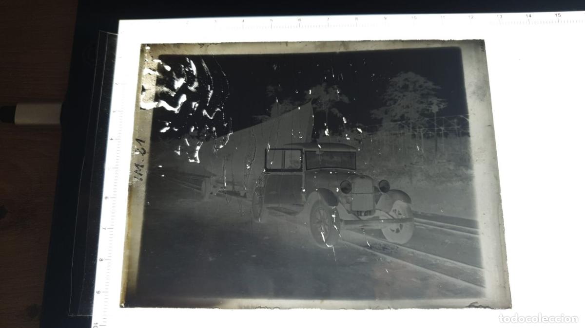 Fotograf&iacute;a antigua: CONGO BELGA BELGE. FOTOGRAFIA GELATINOBROMURO. VIDRIO 1925. COCHE. CAR. VOITURE