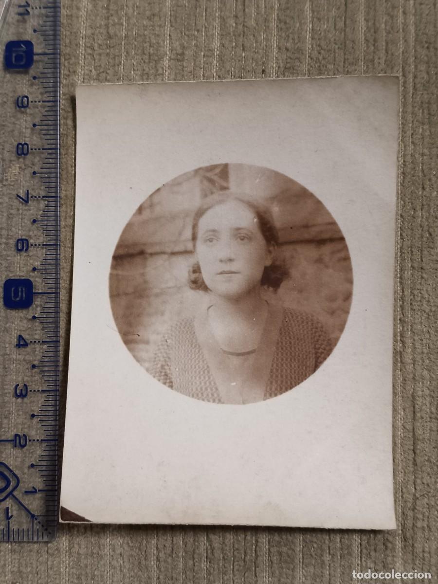 Fotograf&iacute;a antigua: Foto Francia, a&ntilde;os 20. Gelatinobromuro. Retrato de mujer. 8x6cm