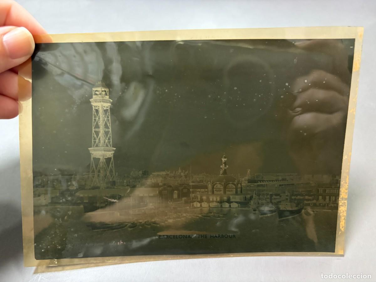 Fotograf&iacute;a antigua: NEGATIVO FOTOGR&Aacute;FICO DEL PUERTO DE BARCELONA &ndash; TORRE JAUME I DEL TELEF&Eacute;RICO &ndash; A&Ntilde;OS 1930-40