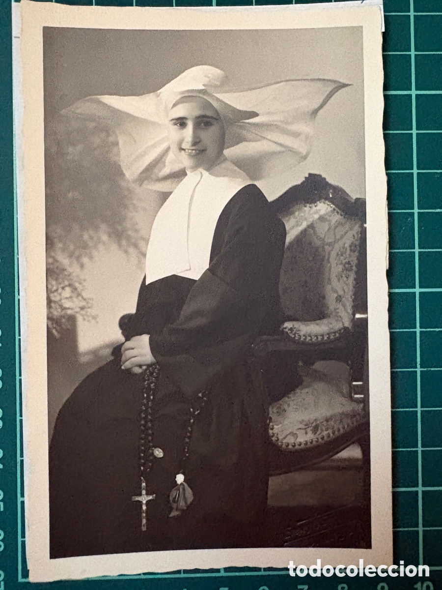 Antique Photography: F007-Foto antigua de &eacute;poca - Retrato de Hija de la Caridad con nota manuscrita