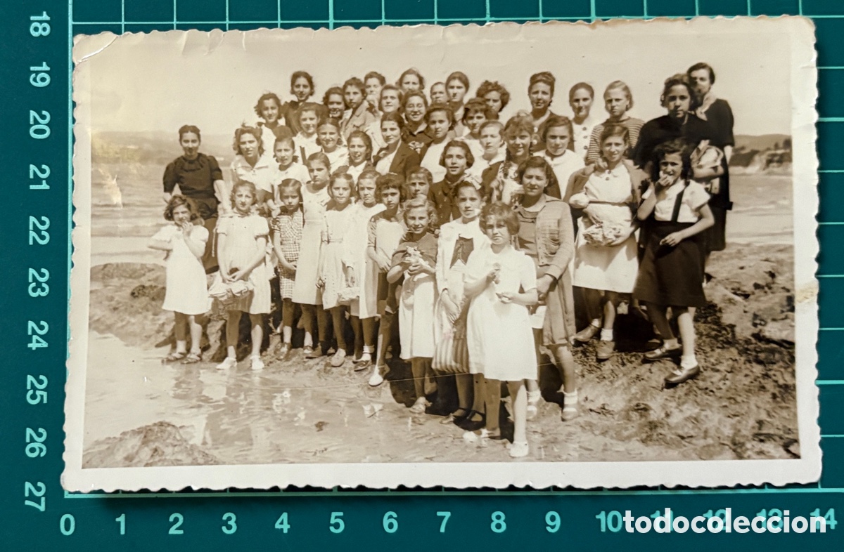 Fotograf&iacute;a antigua: F015-Foto antigua Acci&oacute;n Cat&oacute;lica (1939) - Excursi&oacute;n a Sada (A Coru&ntilde;a) - Aspirantes y Benjaminas