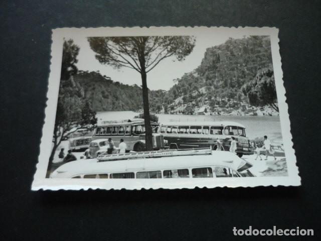 Antique Photography: PANTANO DE SAN JUAN MADRID RIO ALBERCHE AUTOBUSES ANTIGUA FOTOGRAFIA 7,5 X 10 CM