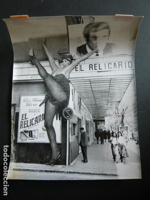 Antique Photography: CARTEL PELICULA EL RELICARIO CINE CALLE FUENCARRAL MADRID ANTIGUA FOTOGRAFIA 18 X 24 CM