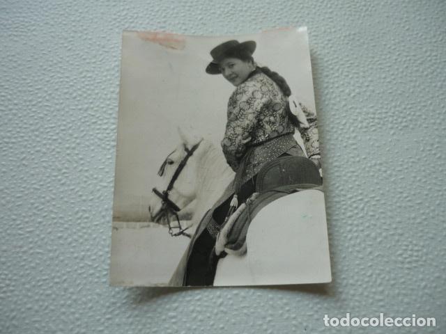Antique Photography: LOLITA MU&Ntilde;OZ TORERA REJONEADORA ANTIGUA FOTOGRAFIA ORIGINAL 7 X 10 CM
