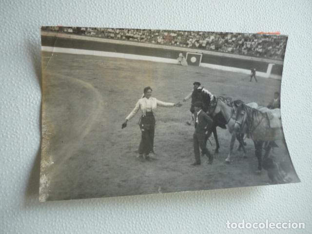 Antique Photography: OLIVENZA BADAJOZ LOLITA MU&Ntilde;OZ TORERA REJONEADORA ANTIGUA FOTOGRAFIA ORIGINAL 12 X 18 CM