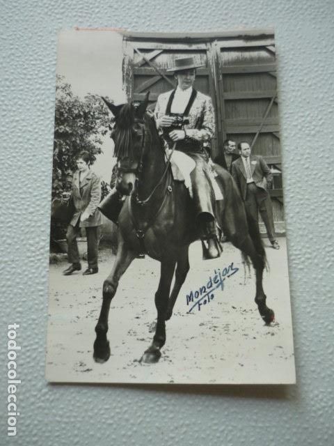 Antique Photography: ALBACETE LOLITA MU&Ntilde;OZ TORERA REJONEADORA MONDEJAR FOTOGRAFO ANTIGUA FOTOGRAFIA ORIGINAL 9 X 13 CM