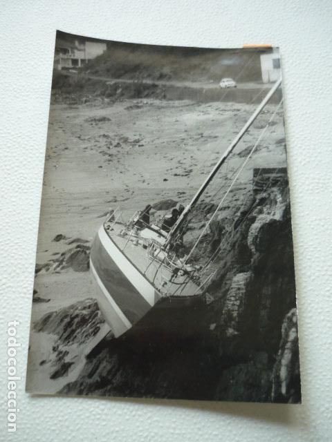 Alte Fotografie: PANJON VIGO NAUFRAGIO DE EMBARCACION ANTIGUA FOTOGRAFIA ORIGINAL 18 X 13 CM
