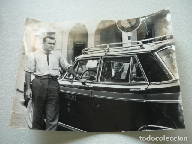 Alte Fotografie: ALCOY ALICANTE UN TAXISTA TAXI ANTIGUA FOTOGRAFIA ORIGINAL 18 X 24 CM