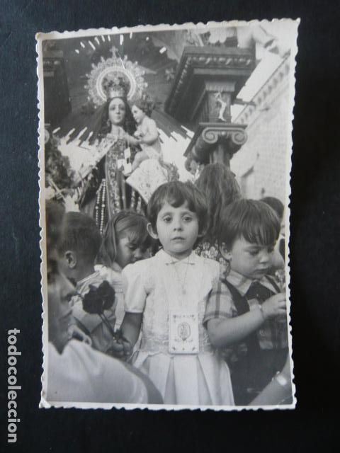 Antique Photography: VILLALUENGA DE LA SAGRA TOLEDO PROCESION JUAN MU&Ntilde;OZ FOTOGRAFO ANTIGUA FOTOGRAFIA 8,5 X 12,5 CM