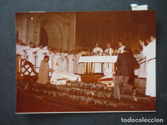 Fotografia antica: VITORIA ALAVA MISA POR ATENTADO A LA VIRGEN BLANCA ANTIGUA FOTOGRAFIA 18 X 13 CM