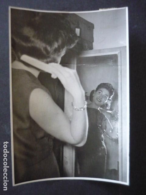 Alte Fotografie: MUJER PERIODISTA ANTIGUA FOTOGRAFIA 18 X 13 CM